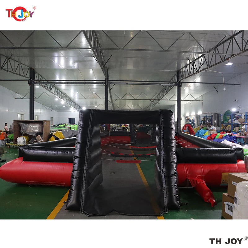 Détail PVC du terrain foot gonflable qualité commerciale