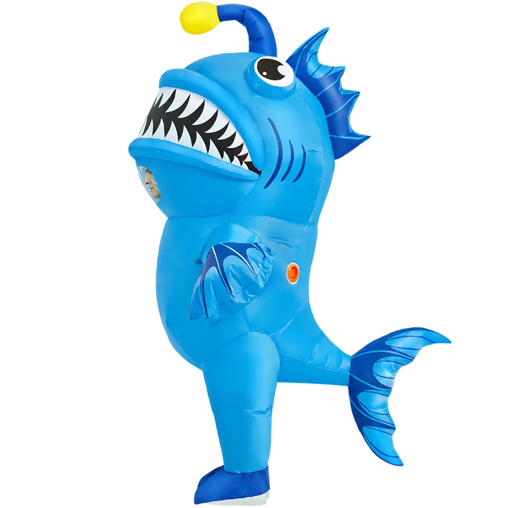 Costume gonflable licorne couleurs vives Halloween