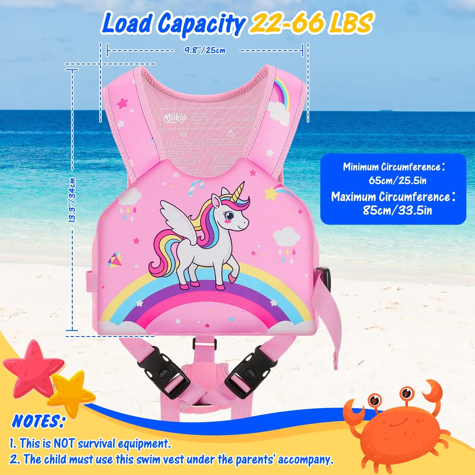 Gilet de bain tout-petit sangle d'entrejambe