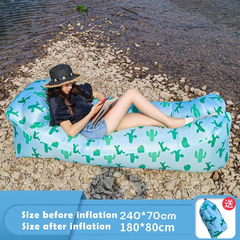 Canapé gonflable sans pompe pour la plage