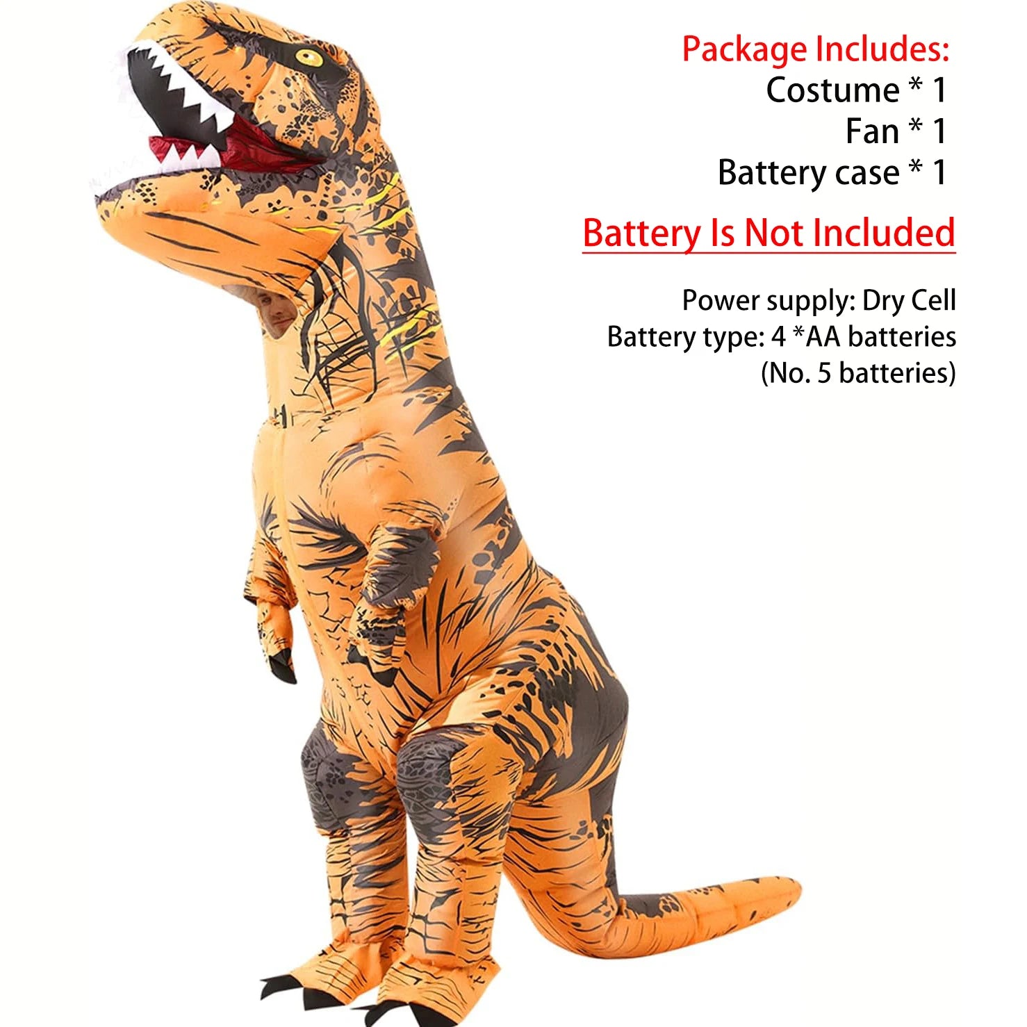 Gonflable T-Rex adulte 8 couleurs accessoires