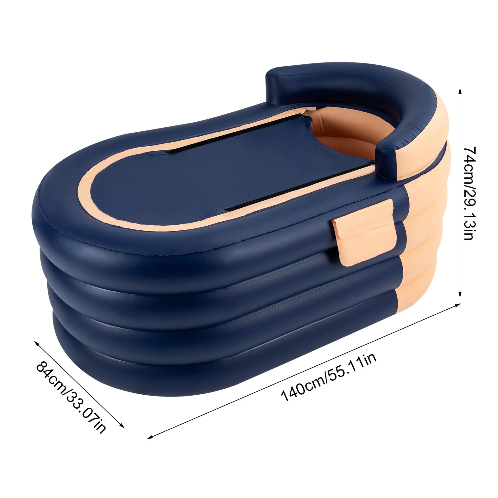Baignoire gonflable pliable prête au rangement