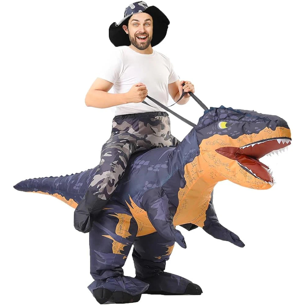 Costume gonflable dinosaure prêt à l'emploi