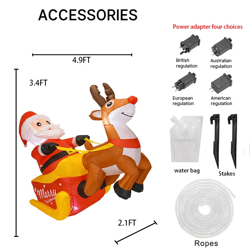 Décoration de Noël gonflable XXL pour jardin