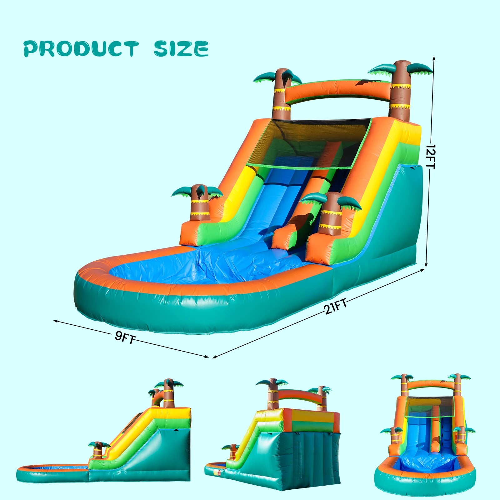 Détail toboggan château gonflable commercial PVC épais