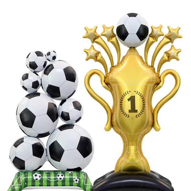 Ballon gonflable rugby 4D debout aluminium fête sport