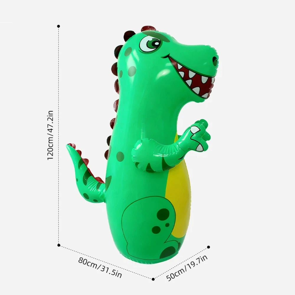 Sac de frappe gonflable dinosaure vue en situation