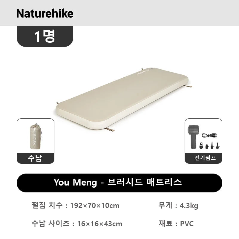 Comparatif des tailles du matelas de camping gonflable