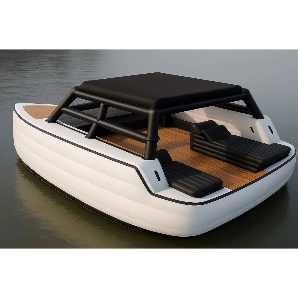 Yacht gonflable luxueux rose pour parc aquatique