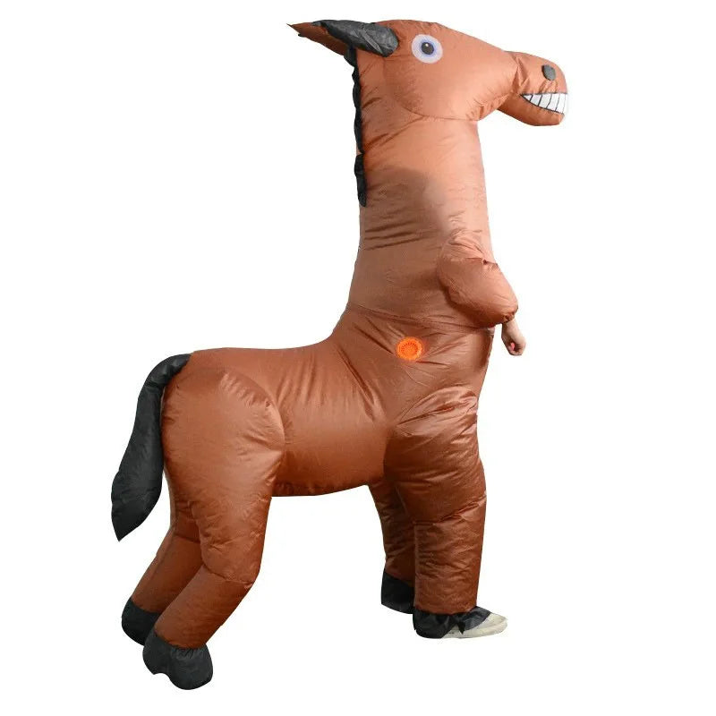 Déguisement gonflable cheval porté lors d'un carnaval