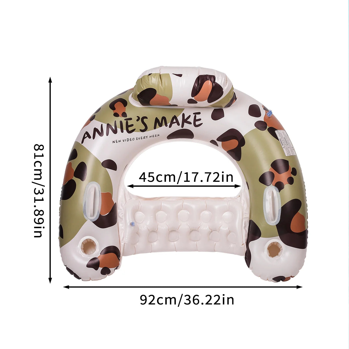 Bouée Gonflable Chaise Léopard Estivale en situation extérieure