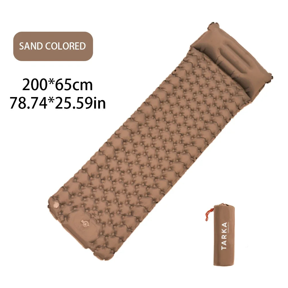 Utilisation du matelas gonflable lors d'un trekking