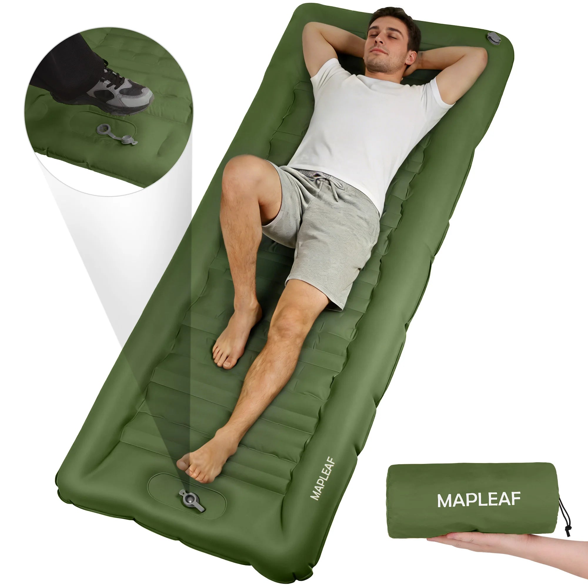 Vue d'ensemble du matelas de camping auto-gonflant