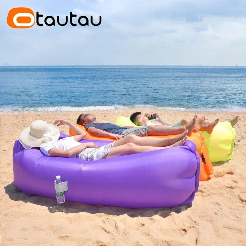 Matelas de camping gonflable ultra léger déplié