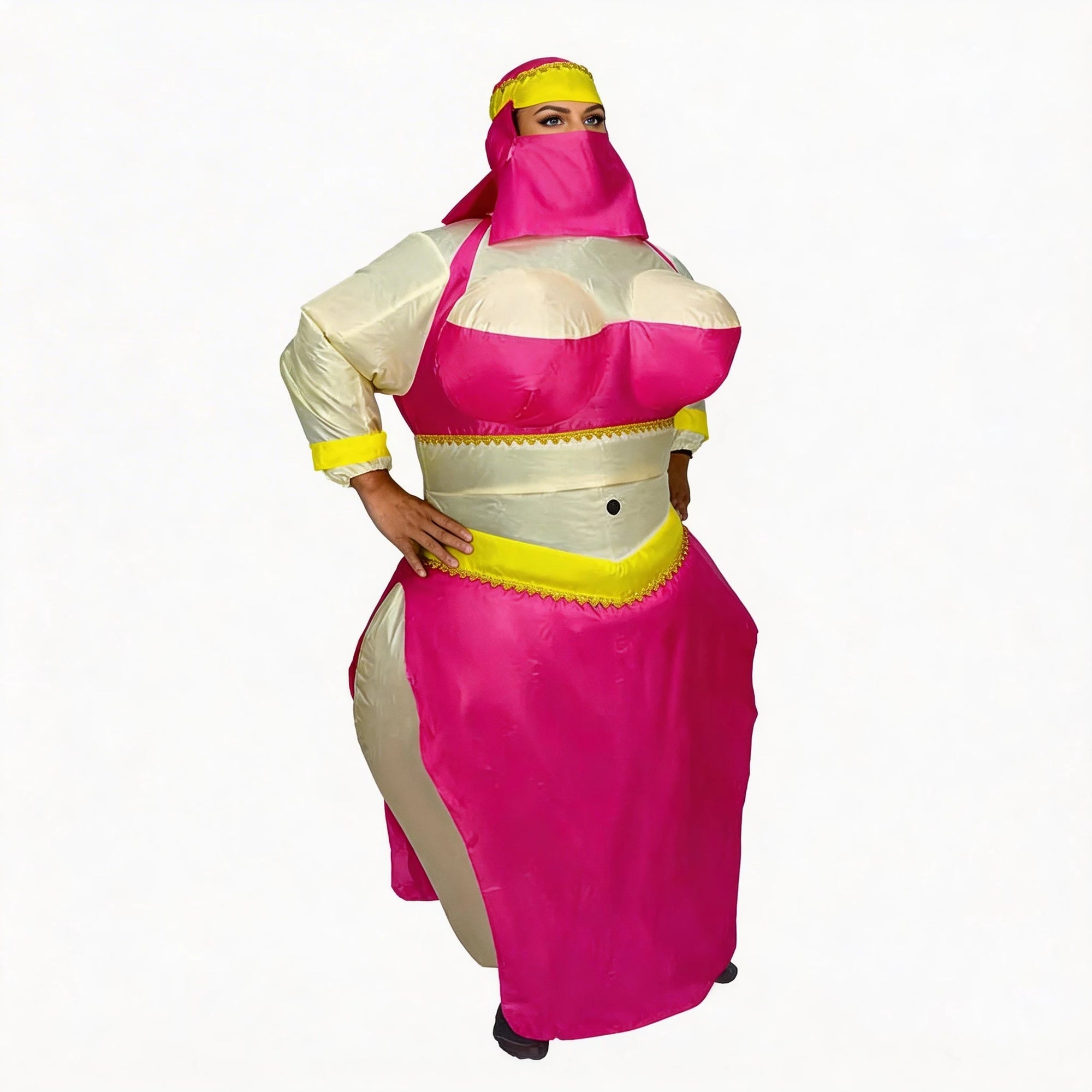 Costume gonflable danseuse arabe vu de dos