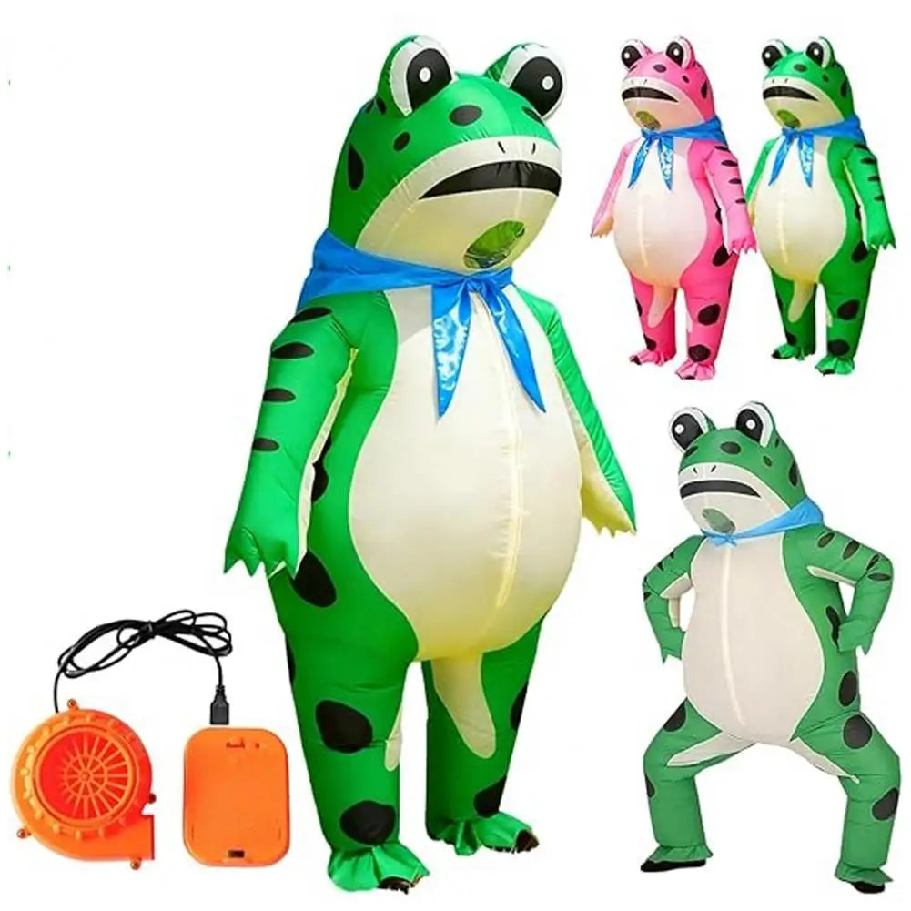 Costume gonflable grenouille porté pour Halloween