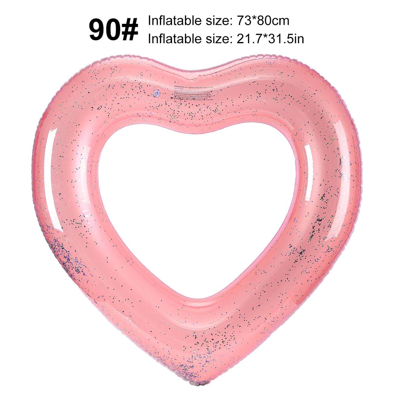 Flotteur cœur gonflable comparatif tailles 90 120 cm