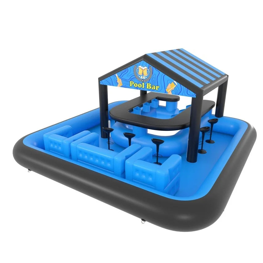 Detail de la bache PVC du bar gonflable piscine