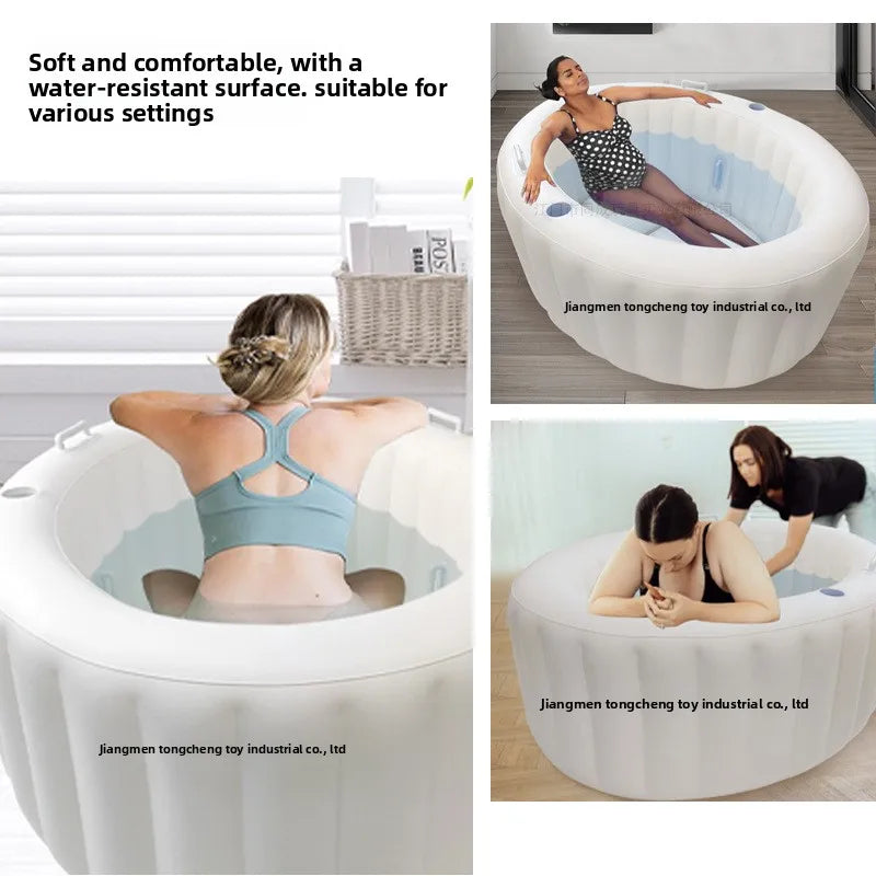 Baignoire gonflable utilisée pour le bain de bébé