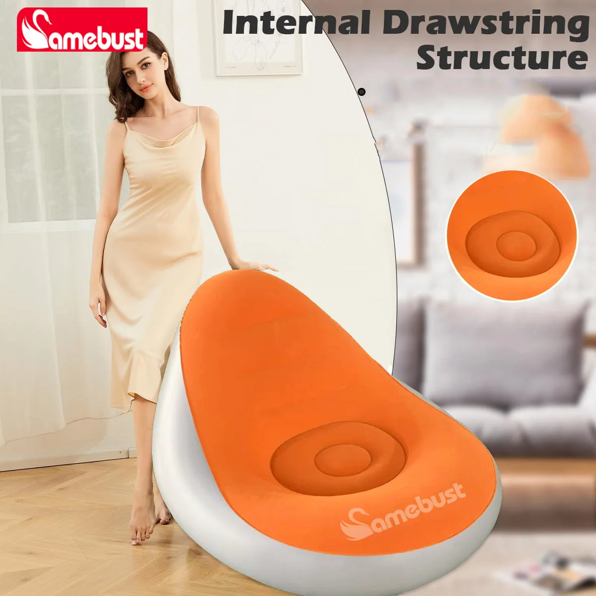 Repose-pieds du canapé gonflable en PVC