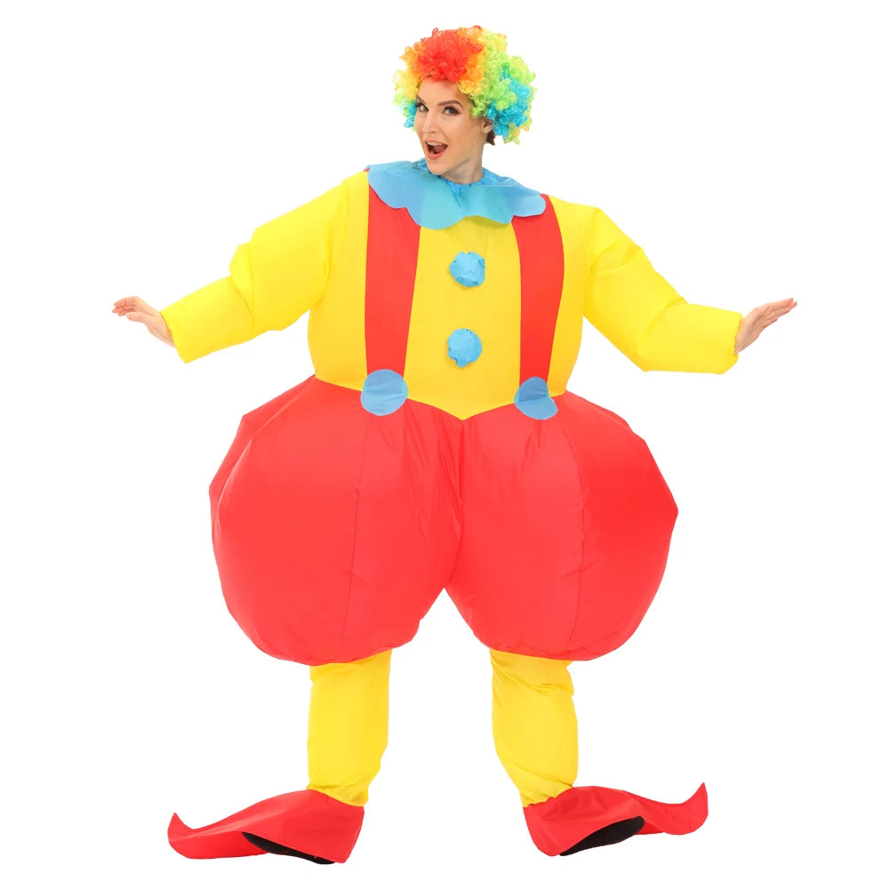 Déguisement gonflable clown profil