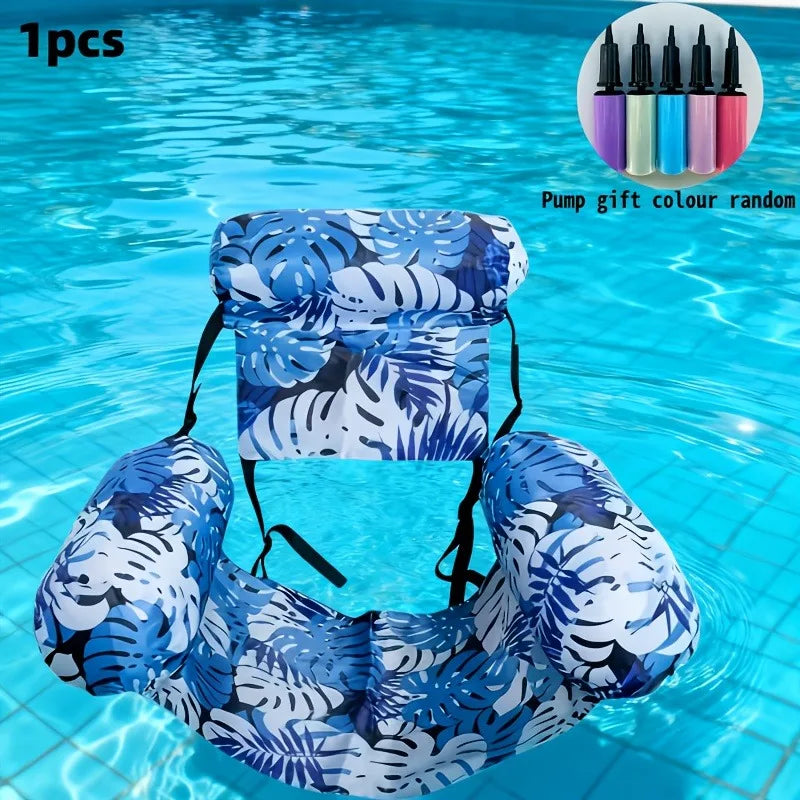 Canapé gonflable couleurs mélangées piscine été