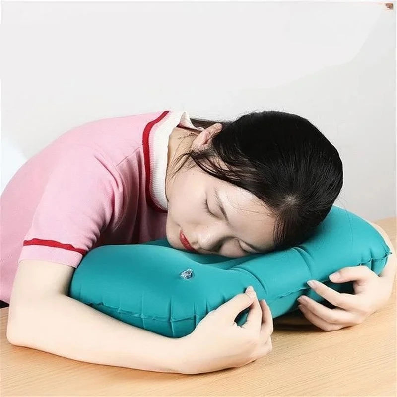 Oreiller gonflable voyage compact vue d'ensemble