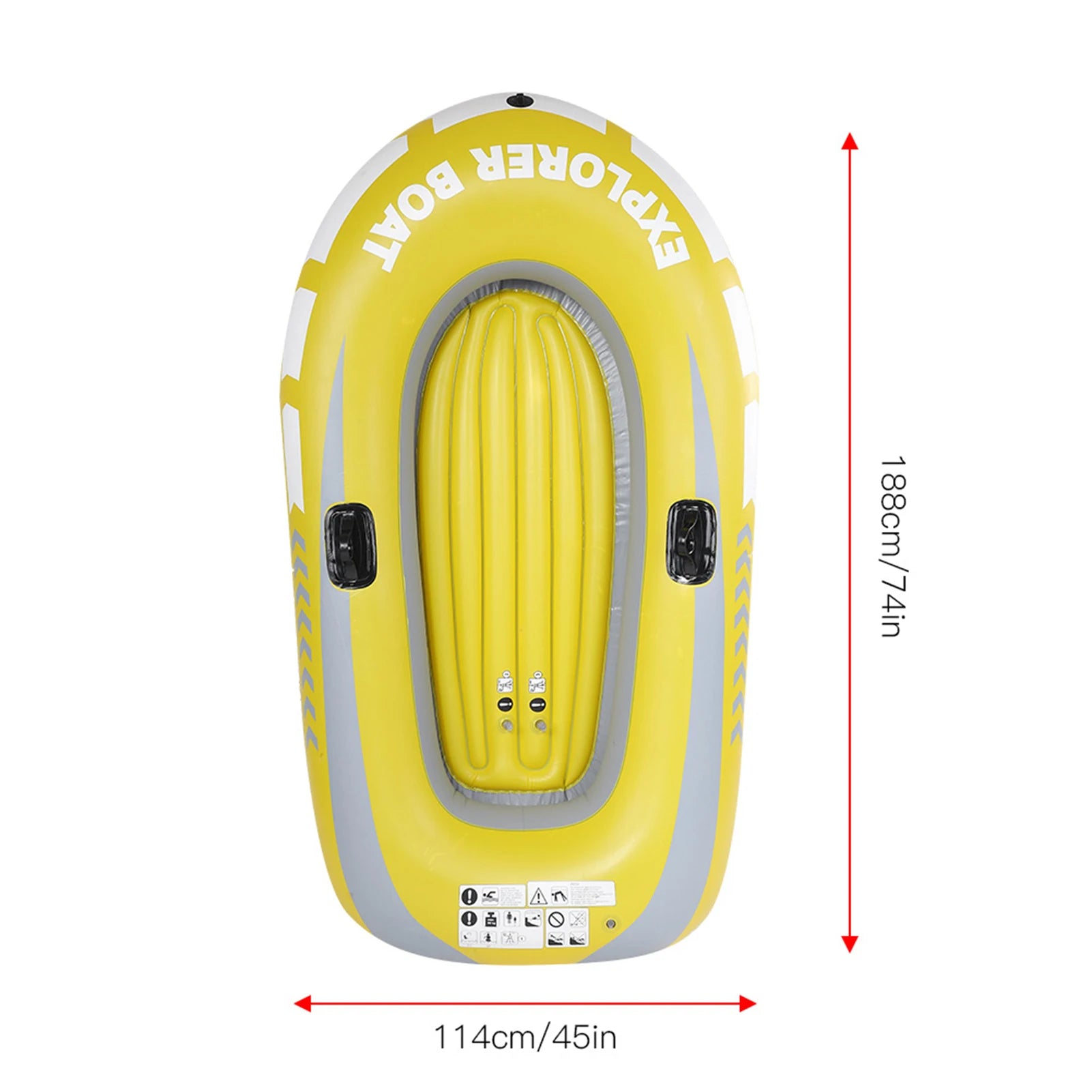 Bateau Gonflable Kayak Jaune Pêche - détail du matériau